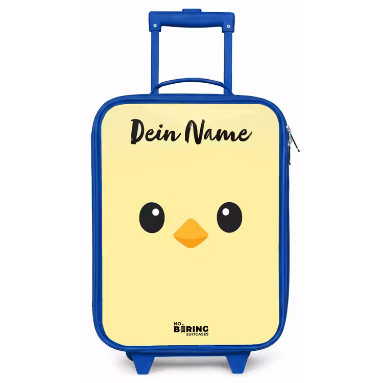 Kawai - Kuiken - Geel Kinderkoffer - Blauw klein -zz3dotto