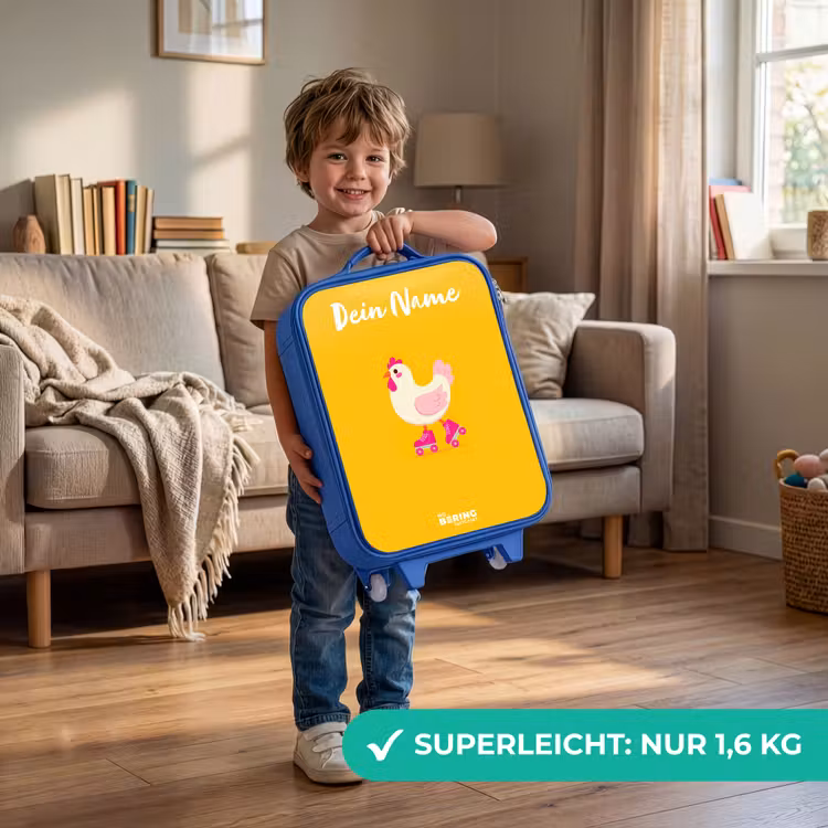 Kip - Rolschaatsen - Geel Kinderkoffer - Blauw klein -sfeer2_DE