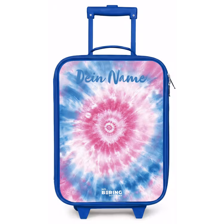 Tie dye - Abstract - Blauw - Roze Kinderkoffer - Blauw klein -zz3dotto
