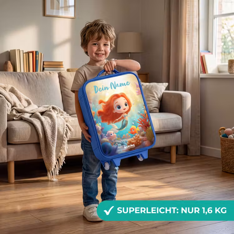 Zeemeermin - Vissen - Koraal Kinderkoffer - Blauw klein -sfeer2_DE