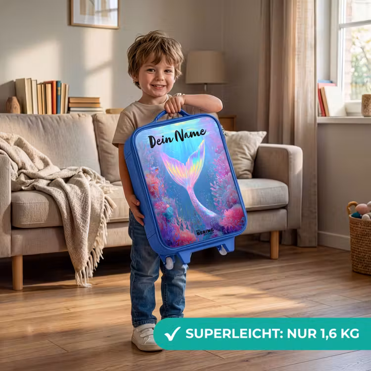 Zeemeermin - Koraal - Water Kinderkoffer - Blauw klein -sfeer2_DE