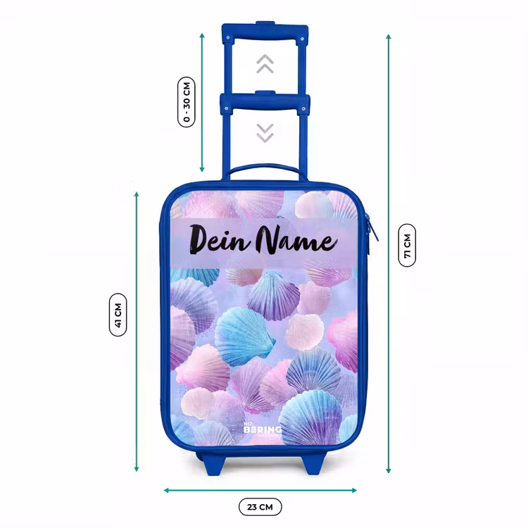 Schelpen - Paars - Blauw - Patroon Kinderkoffer - Blauw klein -productfoto_formaten