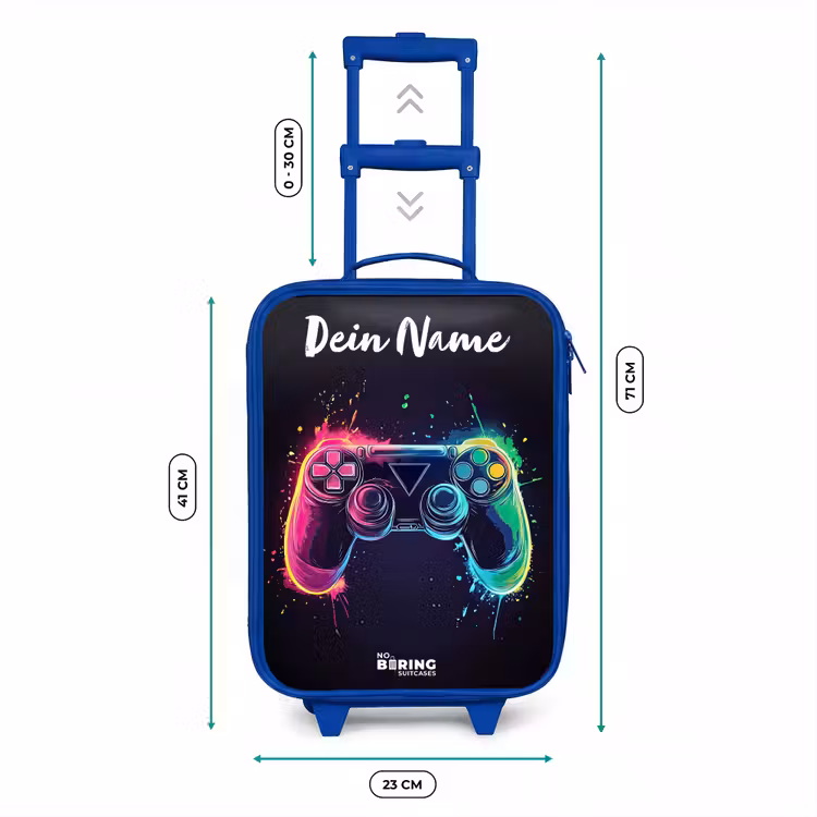 Neon - Controller - Verfspatten - Game Kinderkoffer - Blauw klein -productfoto_formaten
