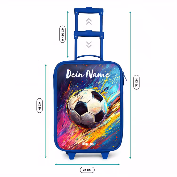 Neon - Voetbal - Kleurrijk Kinderkoffer - Blauw klein -productfoto_formaten