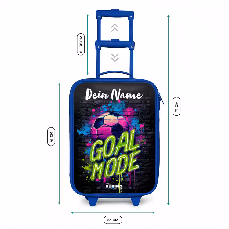 Neon - Graffiti - Voetbal - Kleurrijk Kinderkoffer - Blauw klein -productfoto_formaten