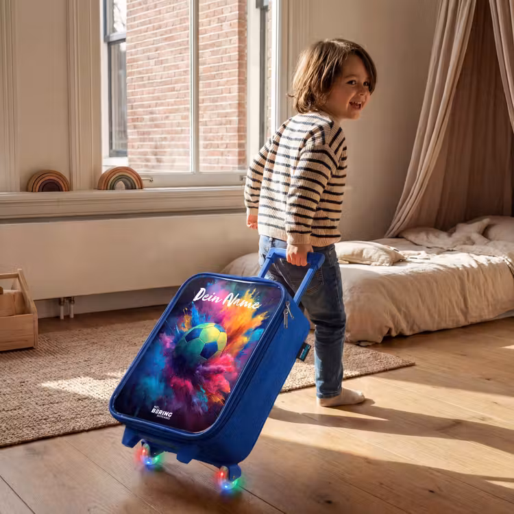 Neon - Bal - Kleurrijk Kinderkoffer - Blauw klein -sfeer1