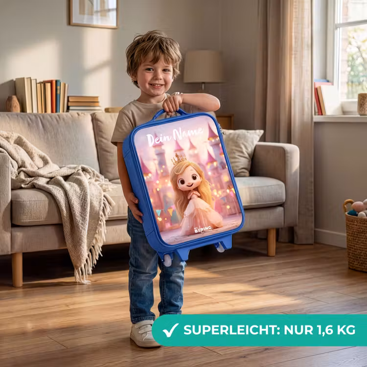 Prinses - Roze - Kasteel Kinderkoffer - Blauw klein -sfeer2_DE