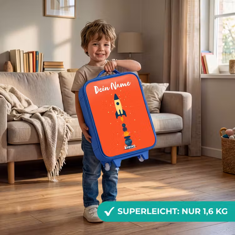 Raket - Sterren - Planeten Kinderkoffer - Blauw klein -sfeer2_DE