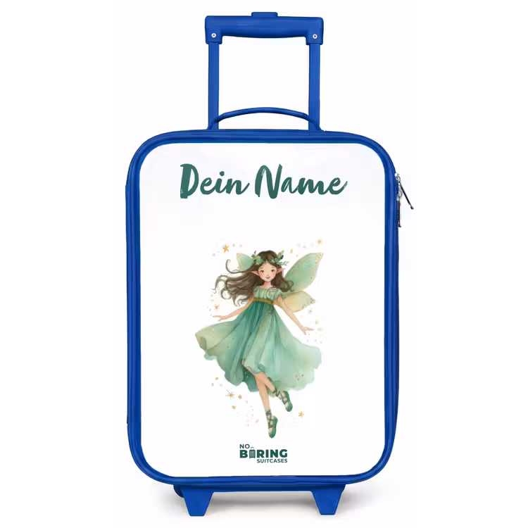 Zwevende groene elf Kinderkoffer - Blauw klein -zz3dotto