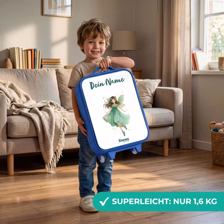 Zwevende groene elf Kinderkoffer - Blauw klein -sfeer2_DE