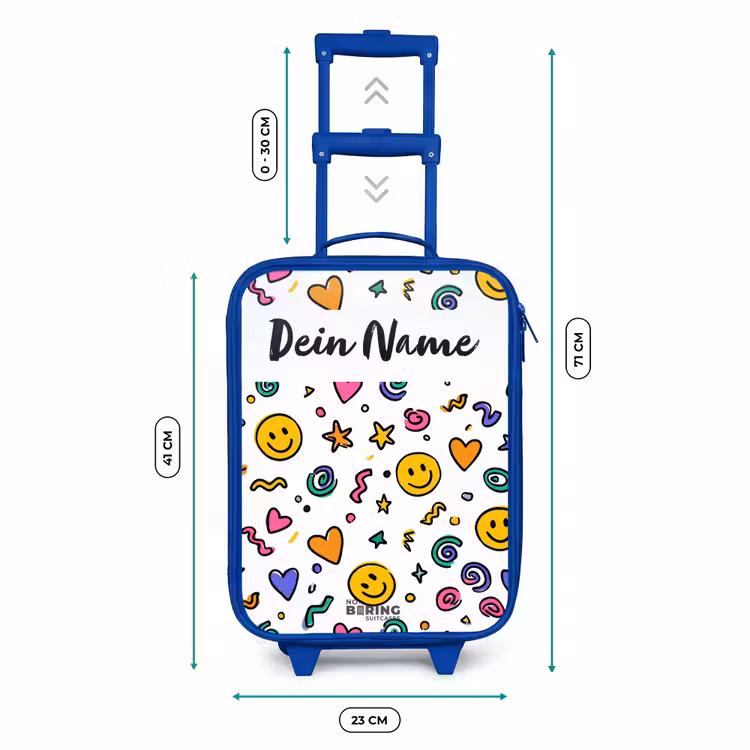 Smiley - Hartje - Ster Kinderkoffer - Blauw klein -productfoto_formaten