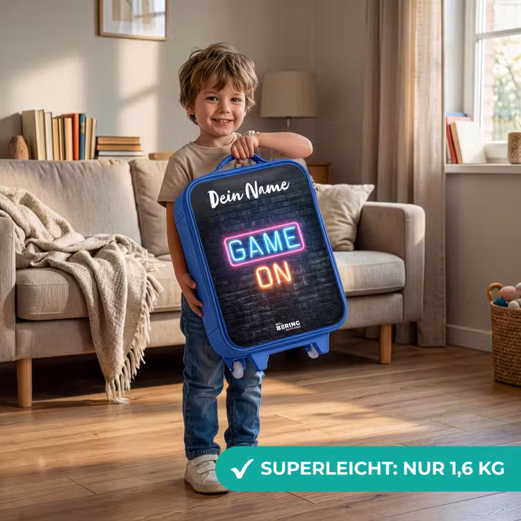 Game - Neon - Muur Kinderkoffer - Blauw klein -sfeer2_DE