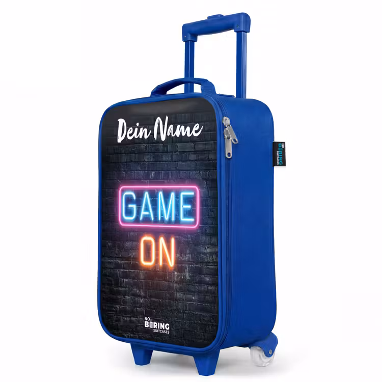Game - Neon - Muur Kinderkoffer - Blauw klein -productfoto_schuin