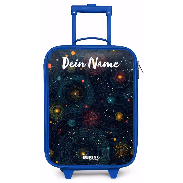 Sterren - Planeten - Kleurrijk Kinderkoffer - Blauw klein -zz3dotto