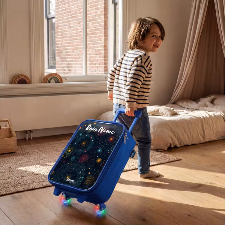 Sterren - Planeten - Kleurrijk Kinderkoffer - Blauw klein -sfeer1