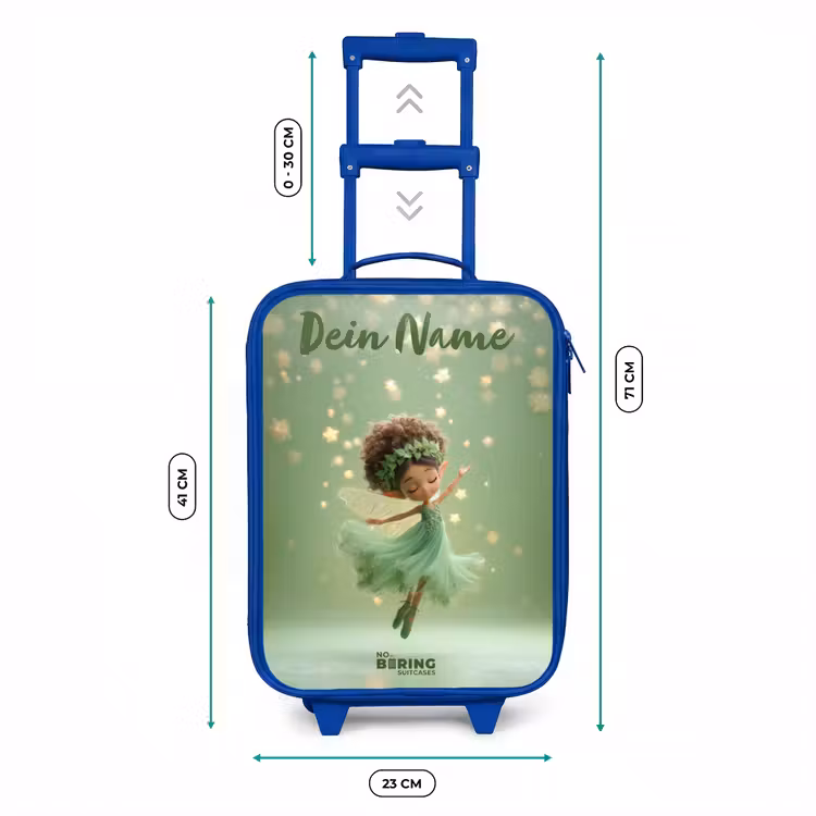 Dansende fee in groen licht Kinderkoffer - Blauw klein -productfoto_formaten
