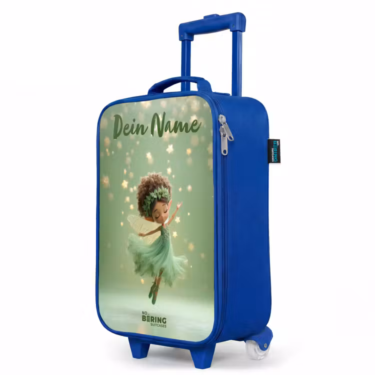 Dansende fee in groen licht Kinderkoffer - Blauw klein -productfoto_schuin