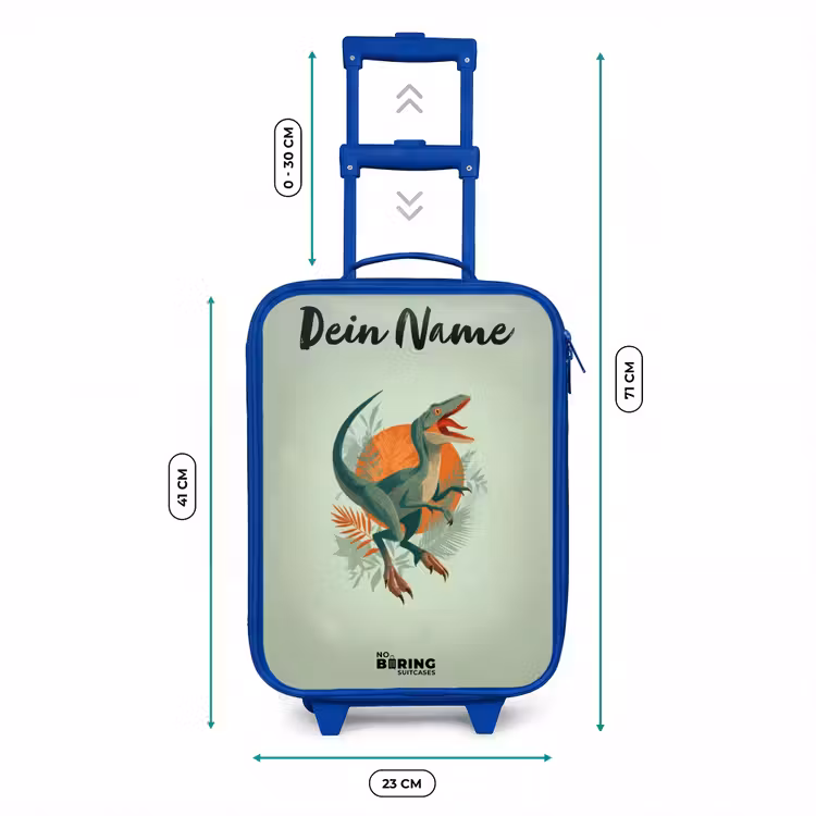 Dier - Dino - Natuur Kinderkoffer - Blauw klein -productfoto_formaten