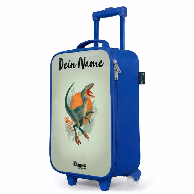 Dier - Dino - Natuur Kinderkoffer - Blauw klein -productfoto_schuin