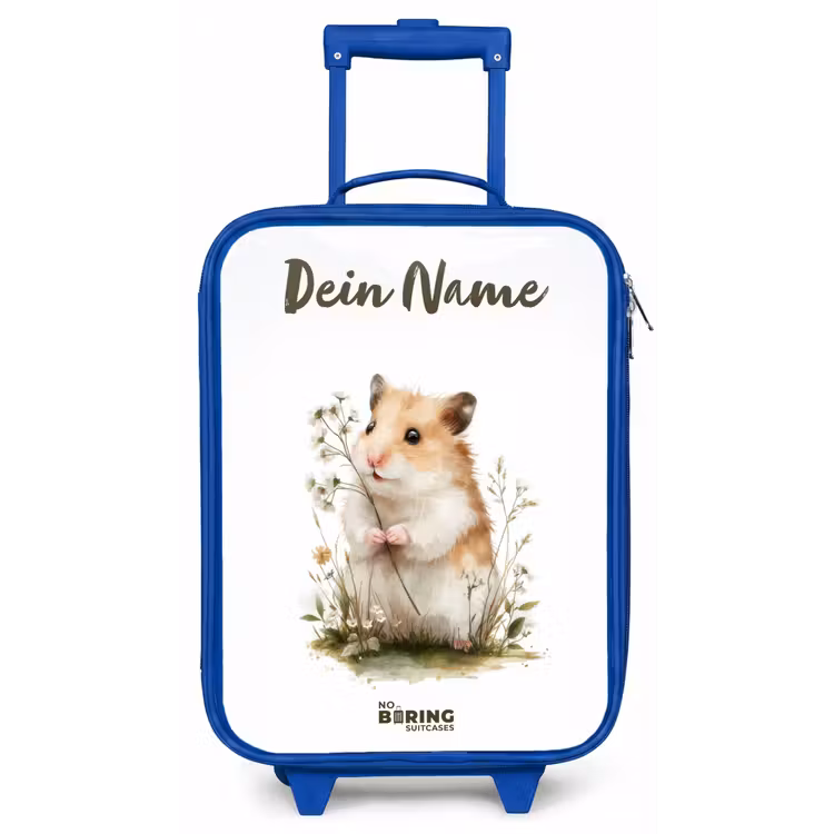 Dier - Natuur - Hamster Kinderkoffer - Blauw klein -zz3dotto