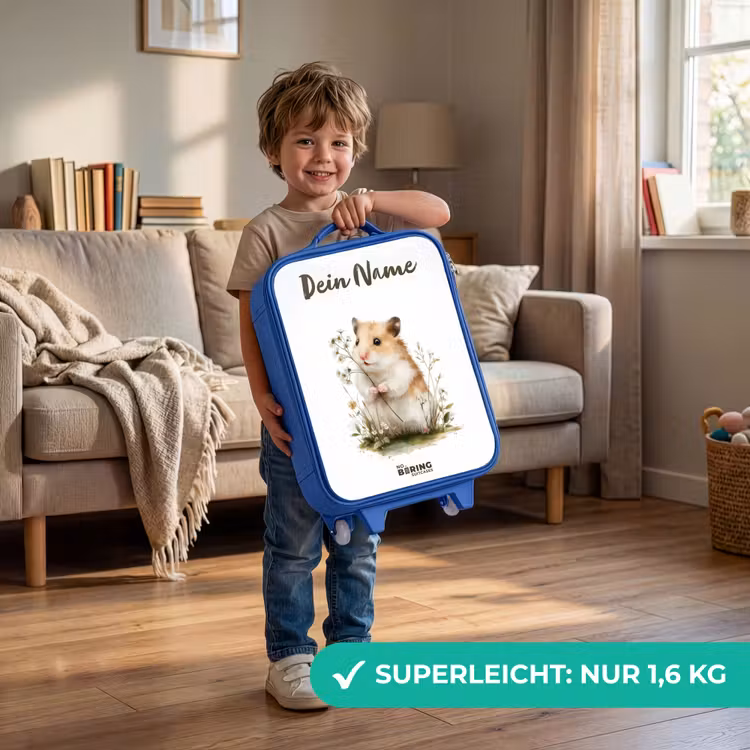 Dier - Natuur - Hamster Kinderkoffer - Blauw klein -sfeer2_DE