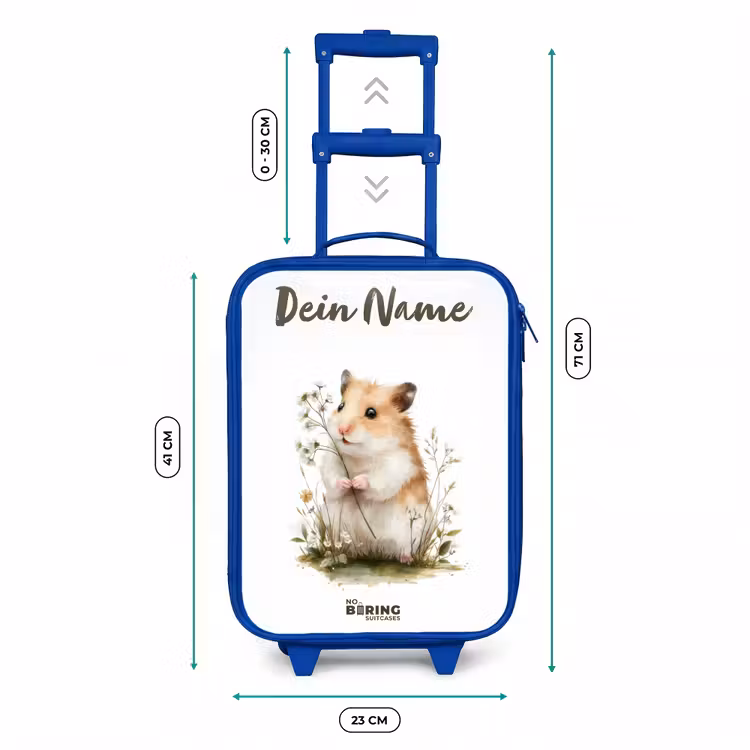 Dier - Natuur - Hamster Kinderkoffer - Blauw klein -productfoto_formaten