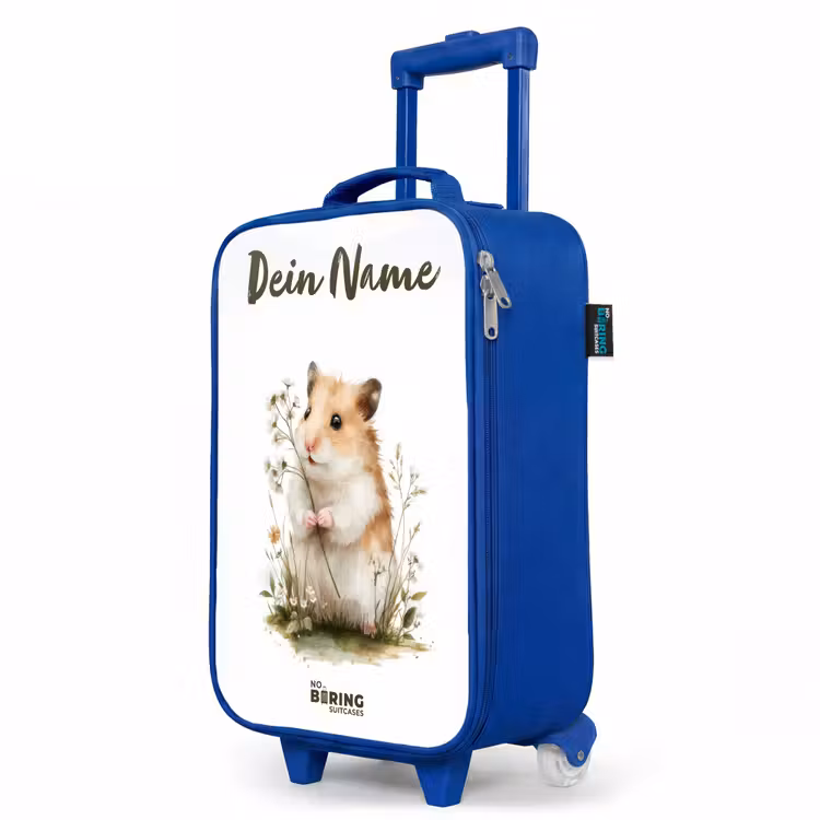 Dier - Natuur - Hamster Kinderkoffer - Blauw klein -productfoto_schuin