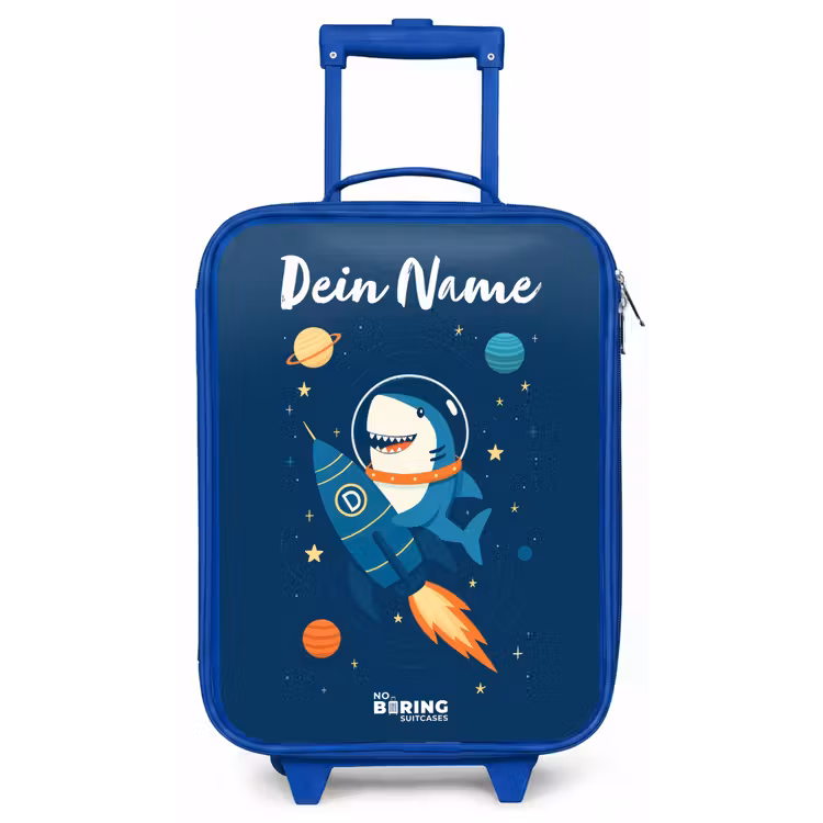Dier - Ruimte - Planeet - Raket Kinderkoffer - Blauw klein -zz3dotto