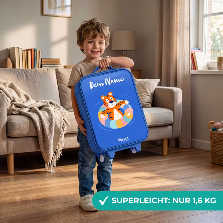 Tijger - Zwemband - Water Kinderkoffer - Blauw klein -sfeer2_DE