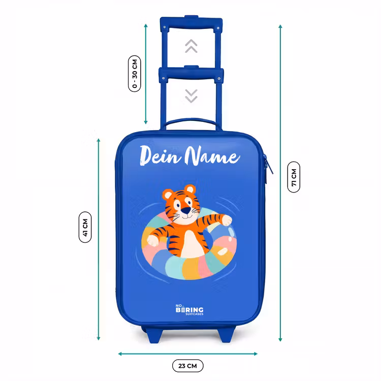 Tijger - Zwemband - Water Kinderkoffer - Blauw klein -productfoto_formaten