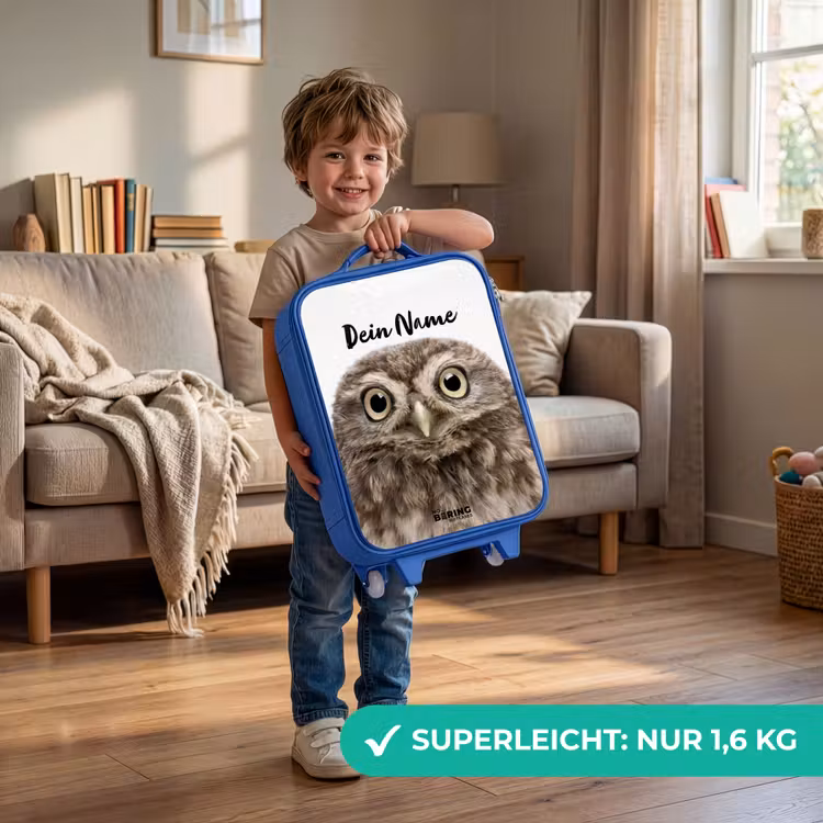 Ulke Uil Kinderkoffer - Blauw klein -sfeer2_DE