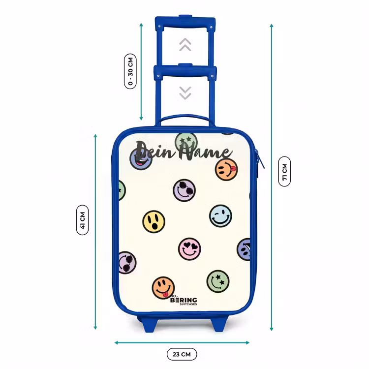 Speelse smiley-mix Kinderkoffer - Blauw klein -productfoto_formaten