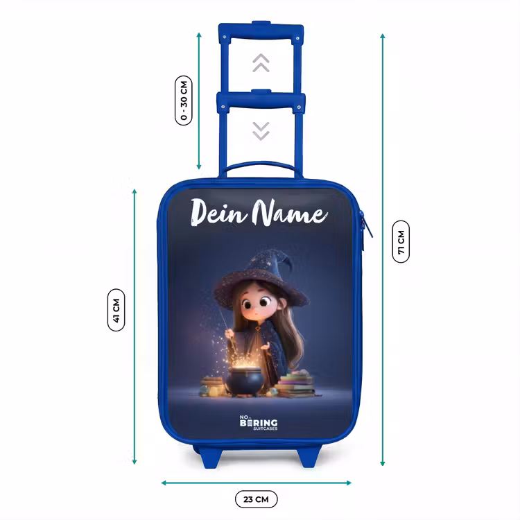 Betoverend meisje met ketel Kinderkoffer - Blauw klein -productfoto_formaten