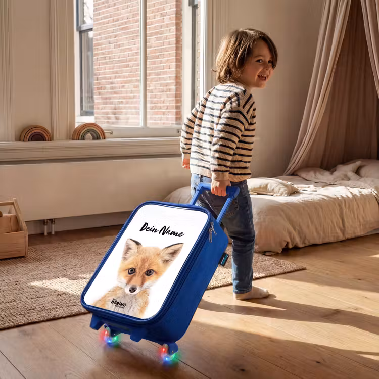 Vicky Vosje Kinderkoffer - Blauw klein -sfeer1