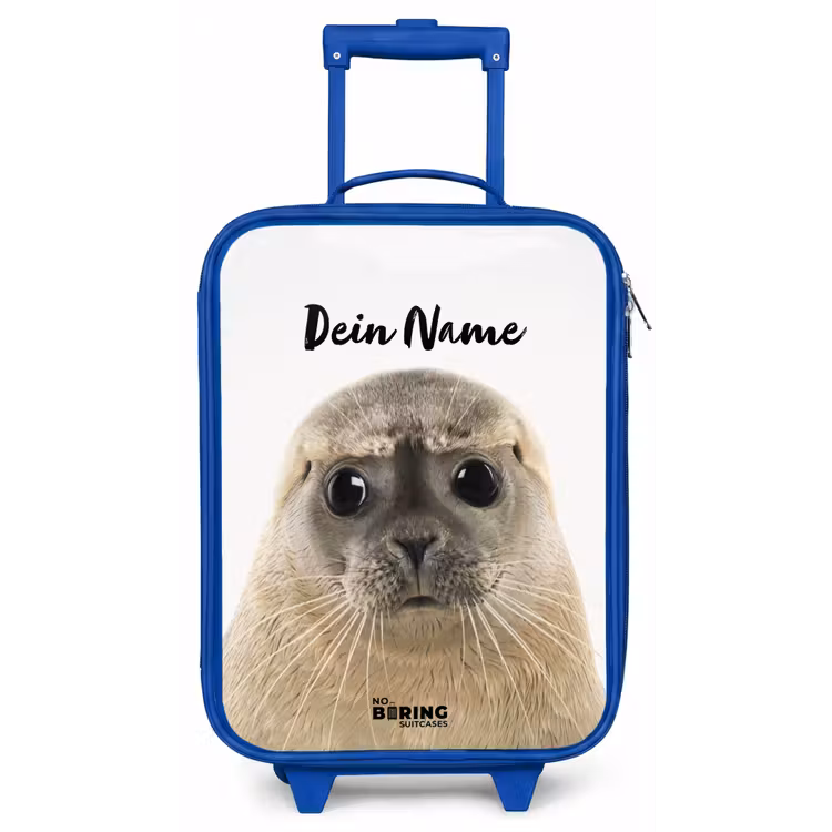 Zyon Zeehond Kinderkoffer - Blauw klein -zz3dotto