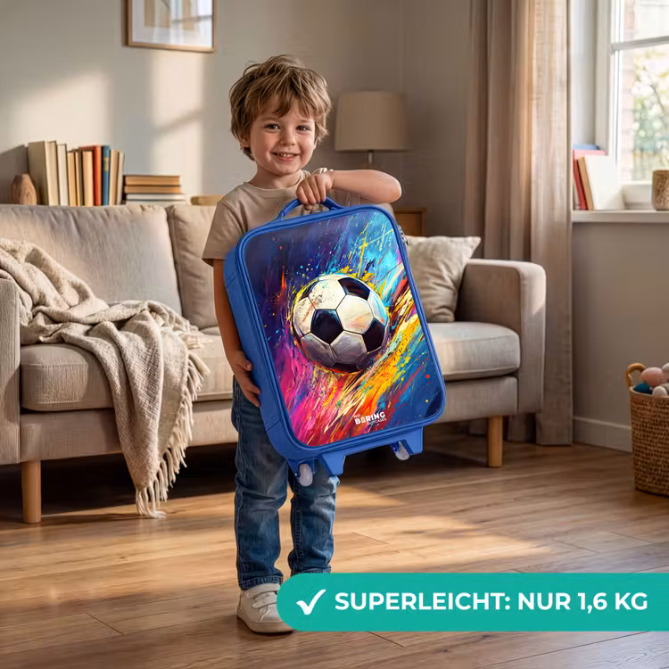 Neon - Voetbal - Kleurrijk Kinderkoffer - Blauw klein -sfeer2_DE