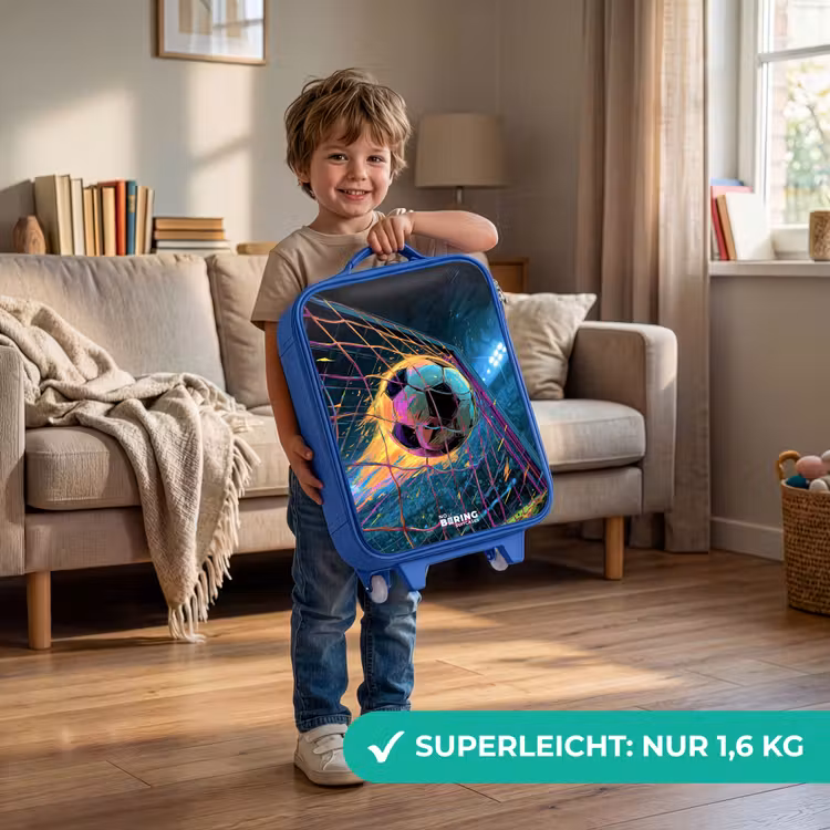 Neon - Net - Voetbal - Kleurrijk Kinderkoffer - Blauw klein -sfeer2_DE