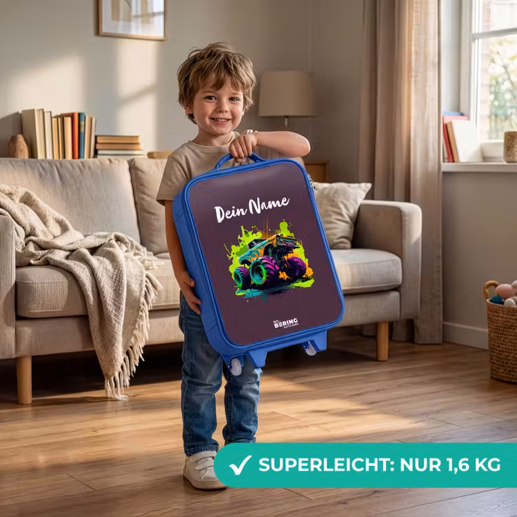 Neon Wheels Kinderkoffer - Blauw klein -sfeer2_DE