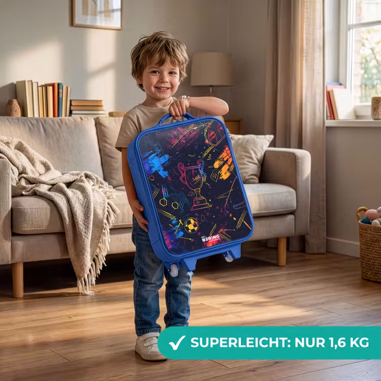 Neon sporttrofee design Kinderkoffer - Blauw klein -sfeer2_DE