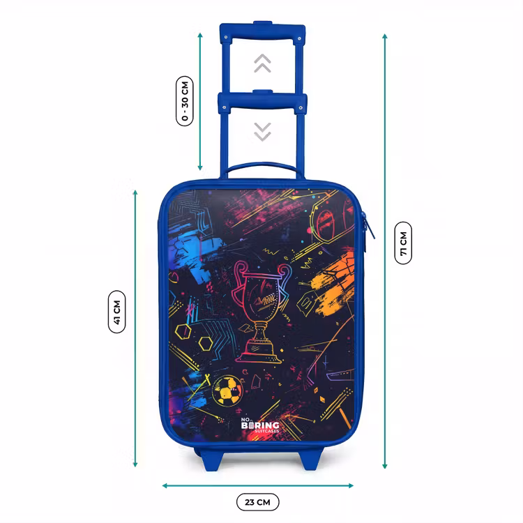 Neon sporttrofee design Kinderkoffer - Blauw klein -productfoto_formaten