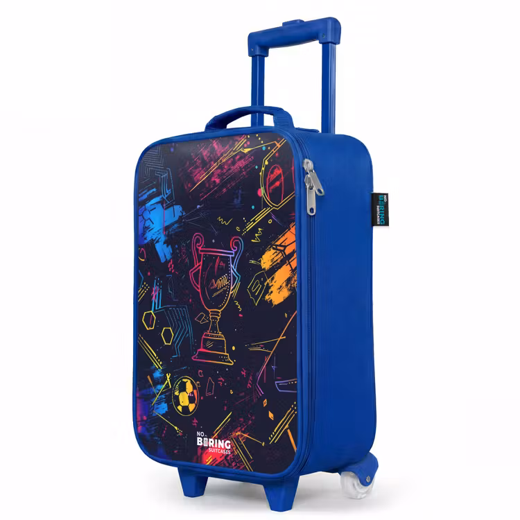 Neon sporttrofee design Kinderkoffer - Blauw klein -productfoto_schuin