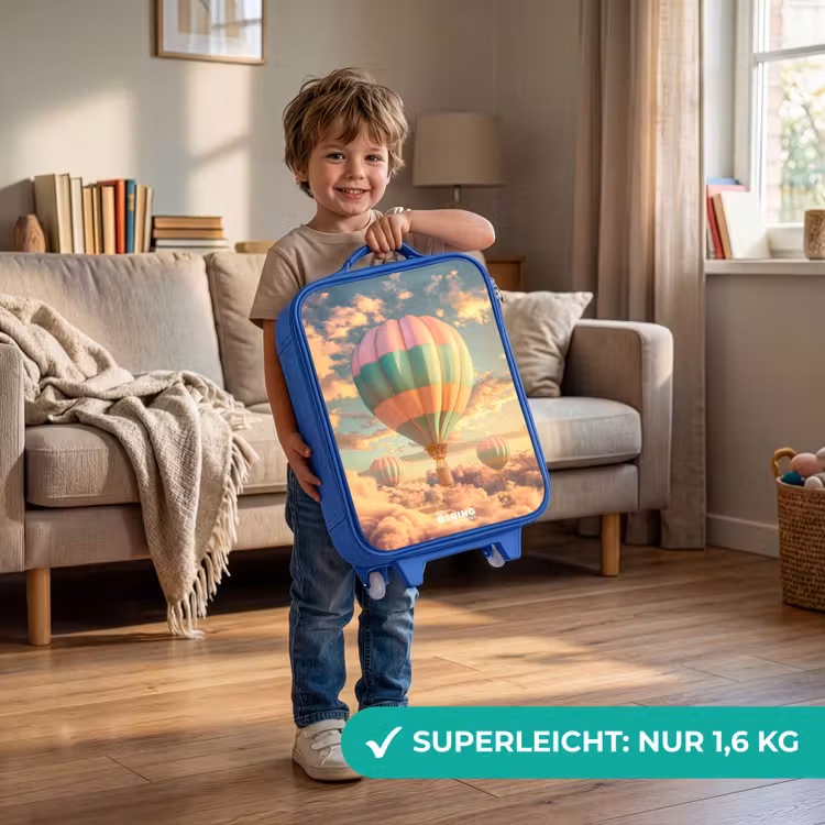 Pastel skyliner Kinderkoffer - Blauw klein -sfeer2_DE