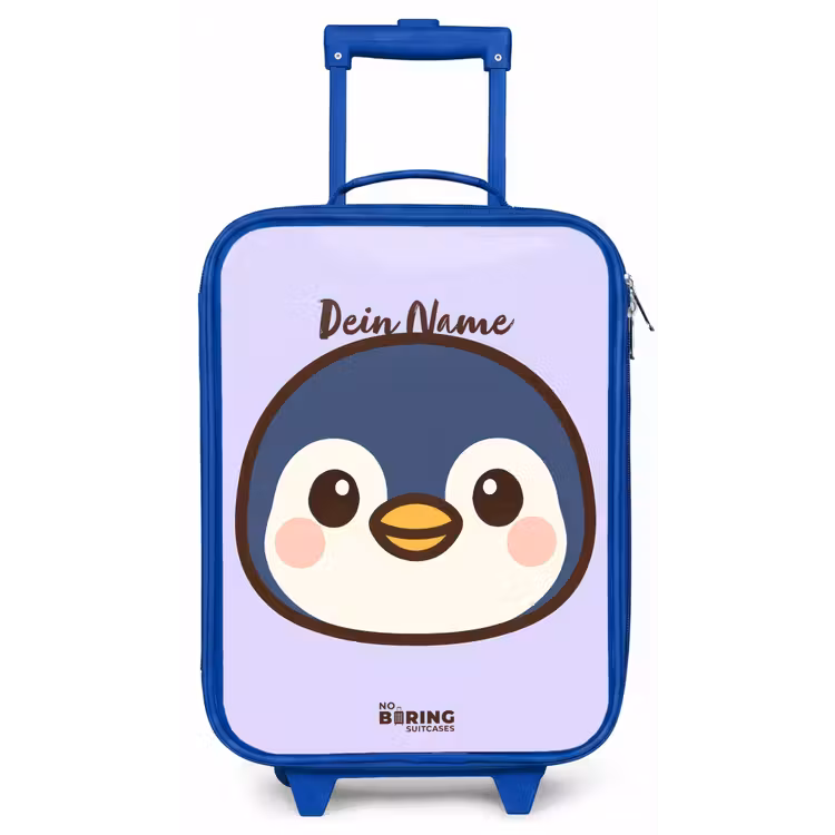 Pinguïn Kinderkoffer - Blauw klein -zz3dotto
