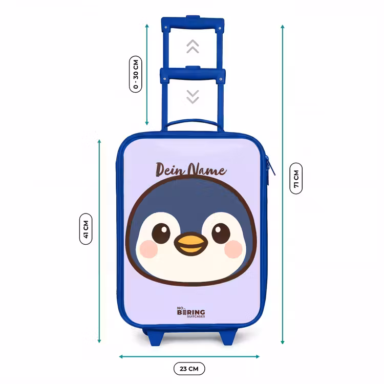 Pinguïn Kinderkoffer - Blauw klein -productfoto_formaten