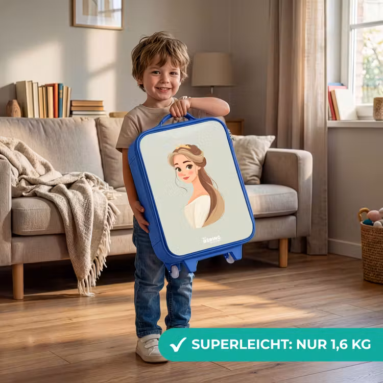 Prinses met een tiara - Groen Kinderkoffer - Blauw klein -sfeer2_DE