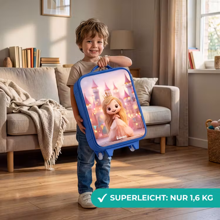 Prinses - Roze - Kasteel Kinderkoffer - Blauw klein -sfeer2_DE