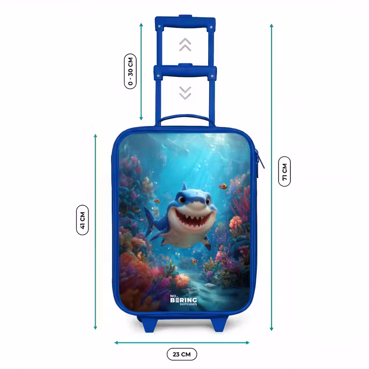 Rif - Koraal - Haai - Dier Kinderkoffer - Blauw klein -productfoto_formaten