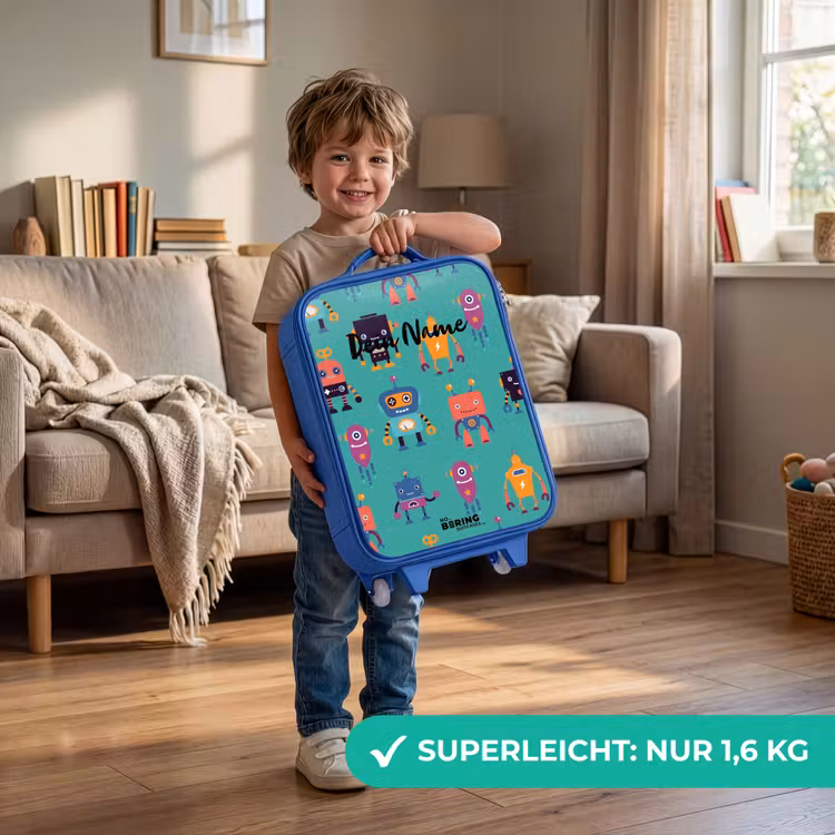 Robo rave Kinderkoffer - Blauw klein -sfeer2_DE