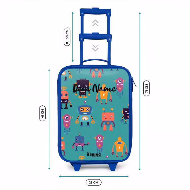 Robo rave Kinderkoffer - Blauw klein -productfoto_formaten