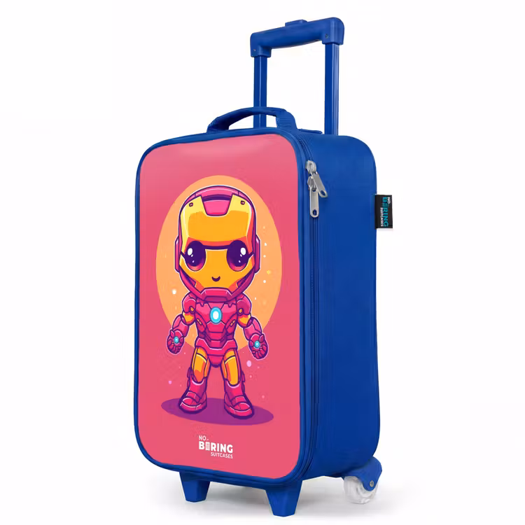 Roze ranger Kinderkoffer - Blauw klein -productfoto_schuin